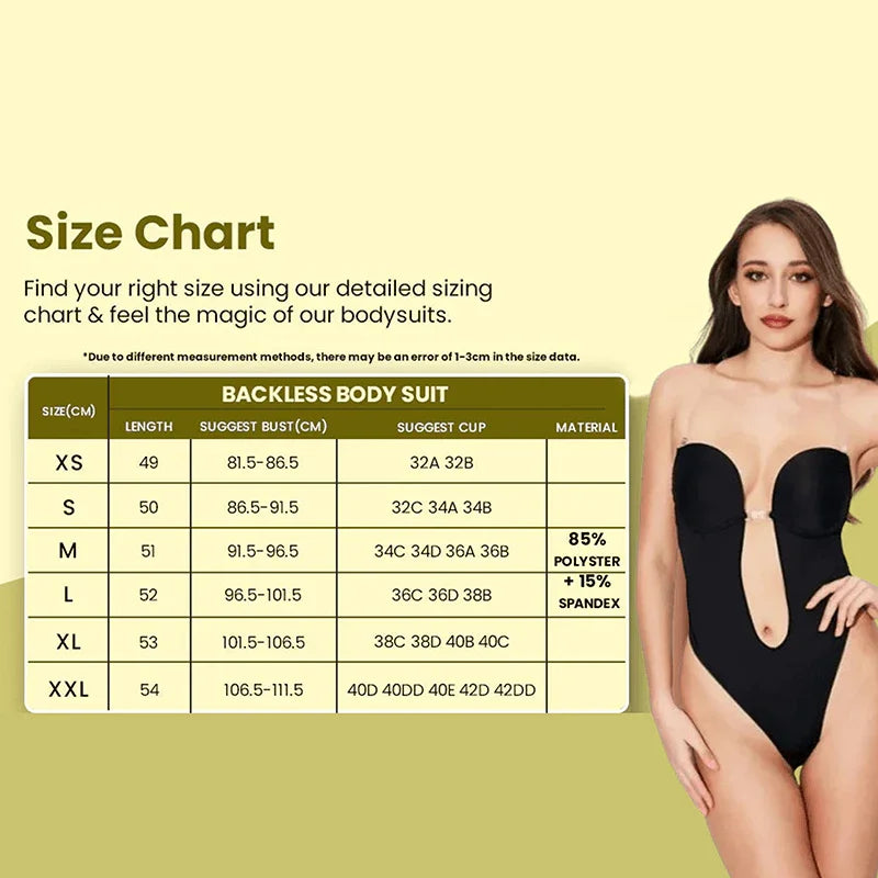Anti-Slip Backless Waist Reduction Bodysuit